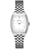 Bulova Women's Diamond Accent Stainless Steel Bracelet Watch 26mm 96r196