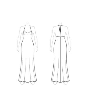 Customize: Raise Backline - Fame And Partners Tie-back Halter Dress With Raised Backline