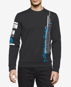 Calvin Klein Men's Slim-fit Graphic Print Sweatshirt