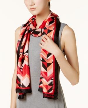 Calvin Klein Geo-print Silk Scarf