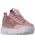 Fila Women's Disruptor Ii Premium Velour Casual Athletic Sneakers From Finish Line