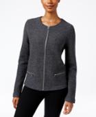 Charter Club Wool Zip-front Cardigan, Only At Macy's