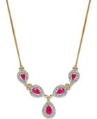 Ruby (2-3/8 Ct. T.w.) And Diamond (1/2 Ct. T.w.) Pendant Necklace In 14k Gold