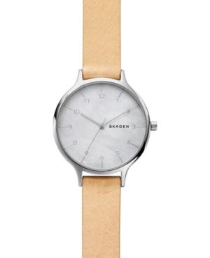 Skagen Women's Anita Blush Leather Strap Watch 36mm Skw2634