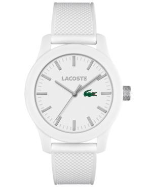 Lacoste Men's L.12.12 White Silicone Strap Watch 43mm 2010762