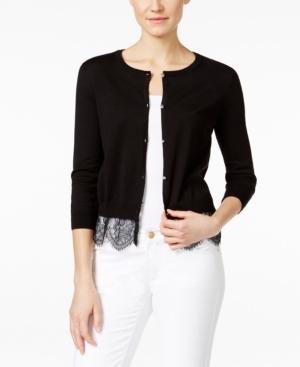 Cece By Cynthia Steffe Lace-hem Cardigan