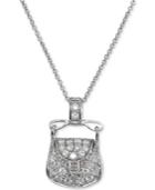 Giani Bernini Cubic Zirconia Purse Pendant Necklace In Sterling Silver, Created For Macy's