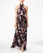 Jill Jill Stuart Floral-print Cutout Halter Maxi Dress