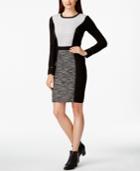 Rachel Rachel Roy Long-sleeve Mixed-media Sheath Dress