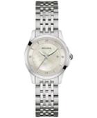 Bulova Women's Diamond Accent Stainless Steel Bracelet Watch 27mm 96p160