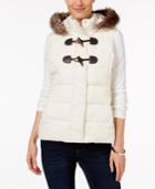 Charter Club Petite Faux-fur-trim Puffer Vest, Only At Macy's