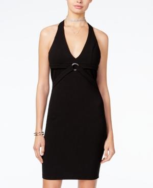 Sequin Hearts Juniors' Open-back Hardware Dress