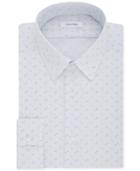 Calvin Klein Men's Steel Slim-fit Non-iron Performance Stretch Purple Print Dress Shirt