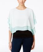 Bcx Juniors' Two-tone Layered Blouse
