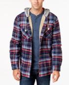 Weatherproof Vintage Men's Hooded Plaid Shirt Jacket, Classic Fit