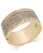 Thalia Sodi Gold-tone Crystal Studded Wide Bangle Bracelet, Only At Macy's