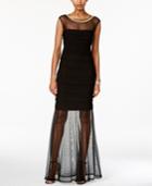 X By Xscape Embellished Illusion Mermaid Gown