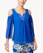 Thalia Sodi Solid Cold-shoulder Top, Only At Macy's