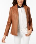 Cole Haan Wing-collar Leather Jacket