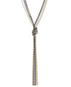 Charter Club 60 Tri-tone Knotted Long Length Lariat Necklace, Only At Macy's