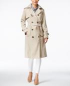 London Fog Double-breasted Long Trench Coat