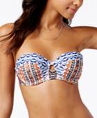 Rachel Rachel Roy Patchwork-print Underwire Bandeau Bikini Top Women's Swimsuit