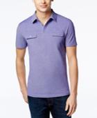 Alfani Black Men's Big And Tall Angelo Two-tone Polo, Only At Macy's