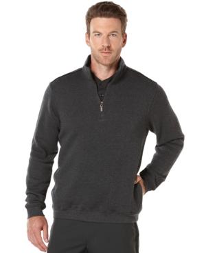 Pga Tour Men's Golf Performance Quarter-zip Mock-collar Long-sleeve Fleece