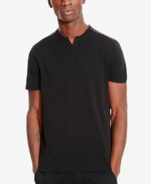 Kenneth Cole Reaction Men's Perforated Split-neck T-shirt
