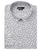 Bar Iii Men's Slim-fit Navy Sketch Floral-print Dress Shirt, Only At Macy's