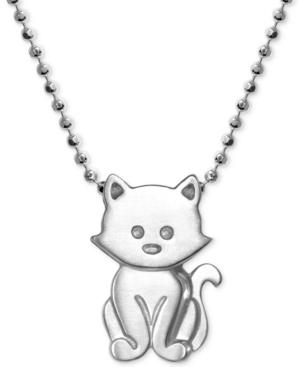 Alex Woo Kitten 16 Pendant Necklace In Sterling Silver