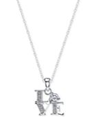 Unwritten Cubic Zirconia Love Pendant Necklace In Sterling Silver