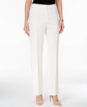 Kasper Pinstriped Straight-leg Pants