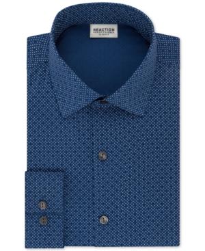 Kenneth Cole Reaction Men's Slim-fit Flex Collar Three-way Stretch Performance Dress Shirt