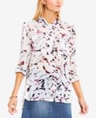 Two By Vince Camuto Printed High-low Shirt