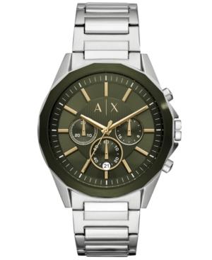 Ax Armani Exchange Men's Chronograph Drexler Stainless Steel Bracelet Watch 44mm