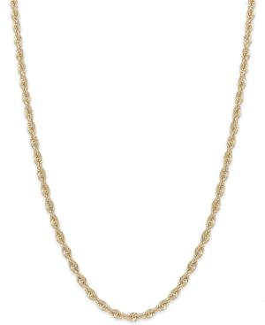 Rope Chain Necklace In 14k Gold (1-3/4mm)