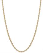 Rope Chain Necklace In 14k Gold (1-3/4mm)