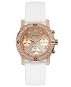 Guess Women's White Silicone Strap Watch 38mm