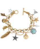 Lucky Brand Gold-tone Multi-charm Layer Bracelet