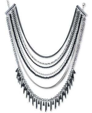 Abs By Allen Schwartz Two-tone Multi-bead Multi-row Necklace