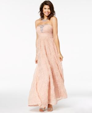 Trixxi Juniors' Embellished Soutache Strapless Gown, A Macy's Exclusive Style