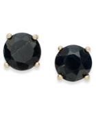 Victoria Townsend 18k Gold Over Sterling Sterling Earrings, September's Birthstone Midnight Sapphire Stud Earrings (2 Ct. T.w.)