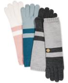 Anne Klein Colorblock Long Knit Gloves