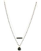 Onyx Two-row Necklace (45 Ct. T.w.) In 14k Gold Over Sterling Silver