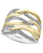 Effy Diamond Two-tone Ring (3/8 Ct. T.w.) In 14k Gold And White Gold