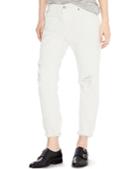 Levi's 501 Ct Customized And Tapered Boyfriend Jeans, White Tumble Wash
