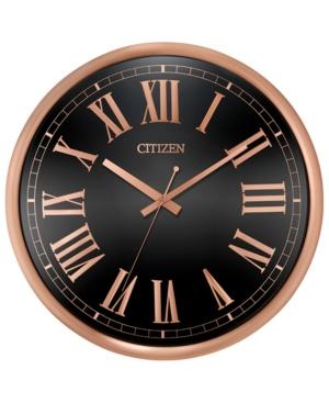 Citizen Gallery Black & Rose Gold-tone Wall Clock