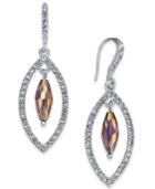 I.n.c. Silver-tone Stone & Pave Orbital Drop Earrings, Created For Macy's