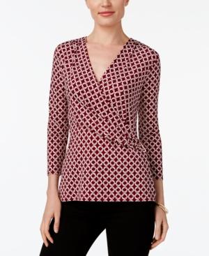 Charter Club Embellished Surplice Top, Created For Macy's